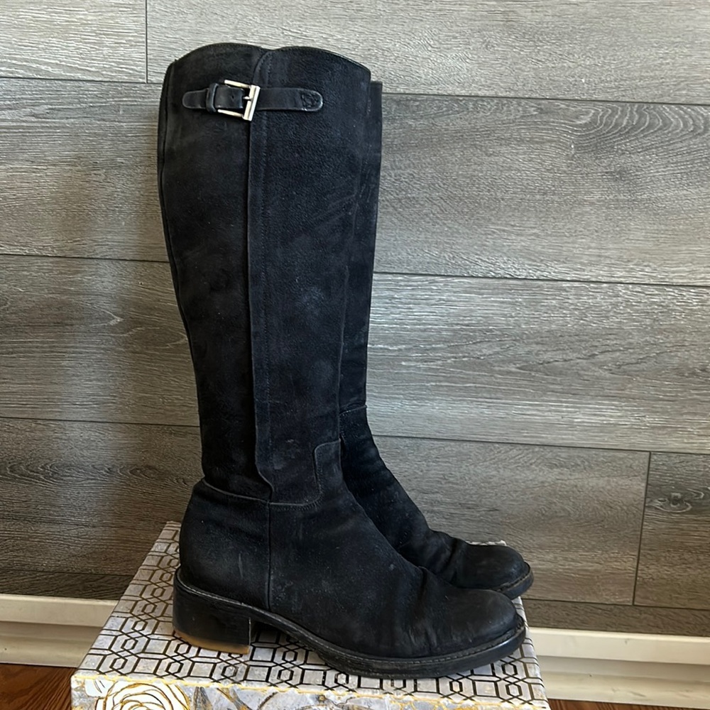 Roberto Del Carlo Suede Zip Up Riding Boots